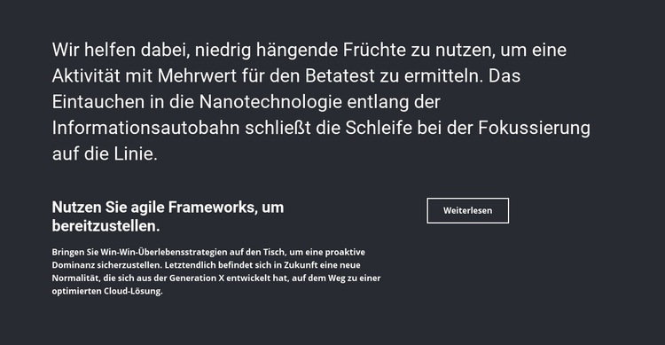 Geschäftsinformationen Website design