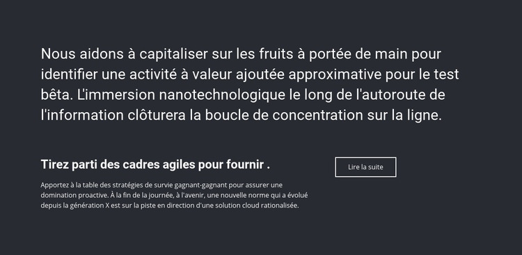 Informations d'affaires Modèles de constructeur de sites Web