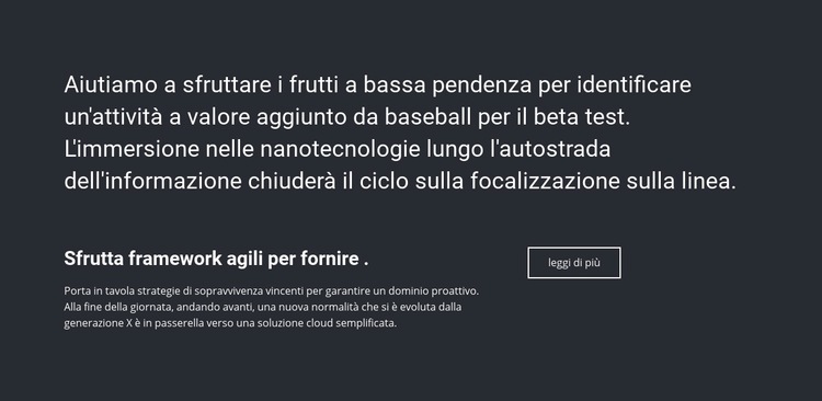 Informazioni d'affari Mockup del sito web