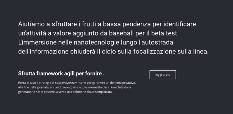 Informazioni d'affari Tema WordPress