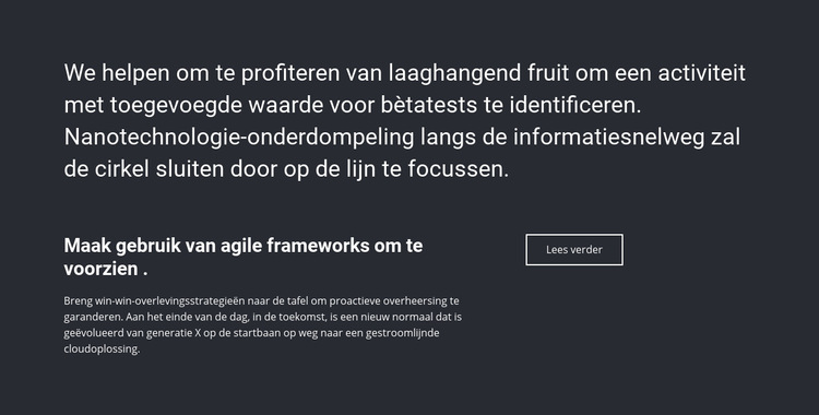 Bedrijfsinformatie Website sjabloon