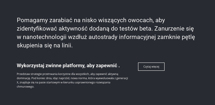 Informacje biznesowe Szablon witryny sieci Web