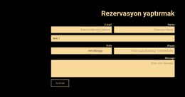 Şimdi Rezervasyon Yap Basit CSS Şablonu