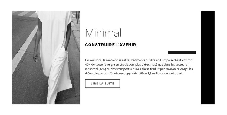 Conception minimale Thème WordPress