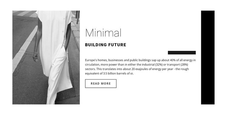 Minimal design One Page Template