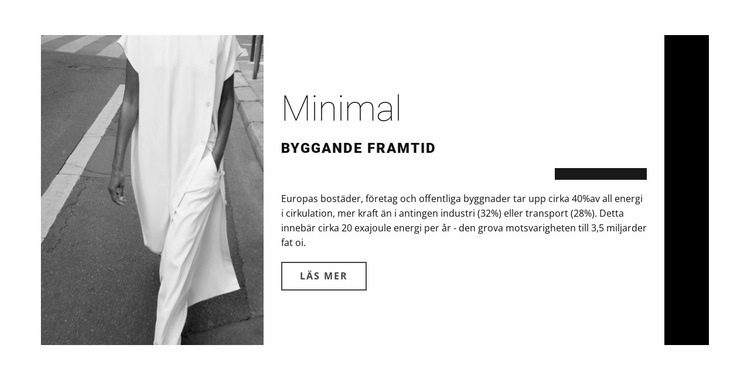 Minimal design CSS -mall