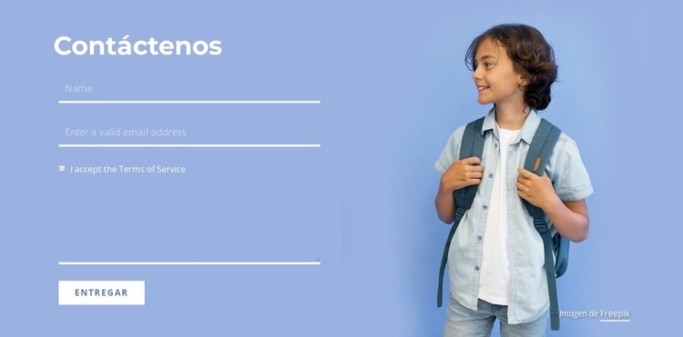 Póngase en contacto con el equipo educativo Creador de sitios web HTML