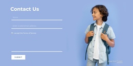 Contact The Education Team One Page Template