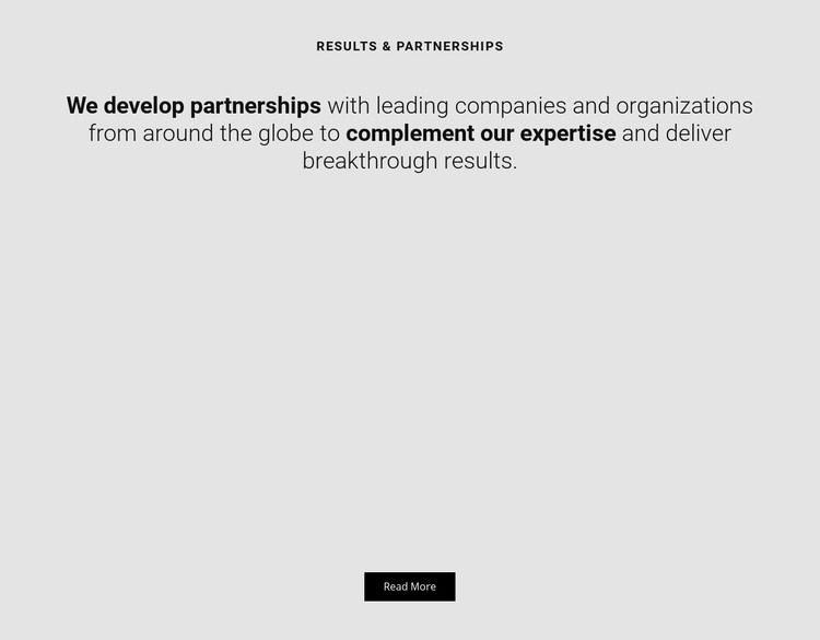 We develop partnership Homepage Design