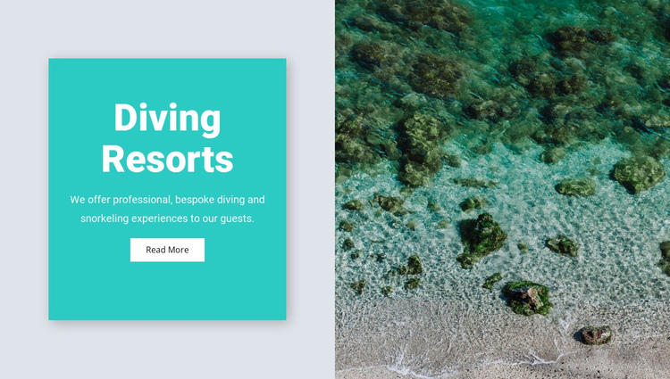 Diving resorts One Page Template