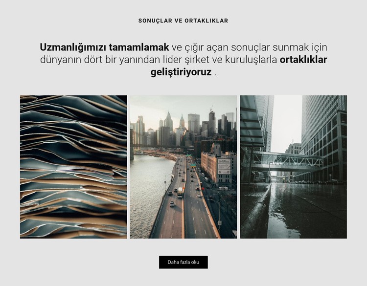 Ortaklık geliştiriyoruz Web Sitesi Mockup'ı