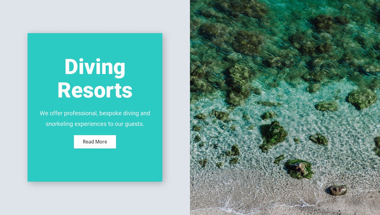 Diving resorts Website Mockup