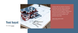 Satılık Yeni Evler Bir Sayfa Şablonu