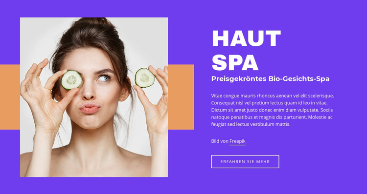 Haut SPA Salon HTML-Vorlage