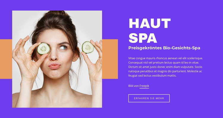Haut SPA Salon Website-Vorlage