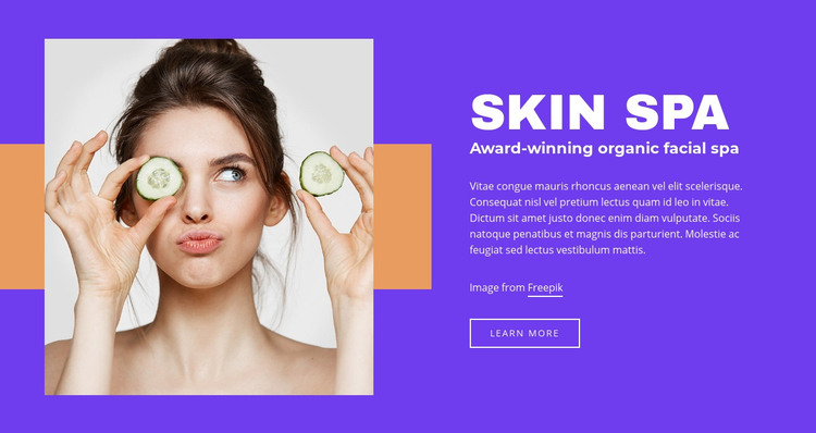 Skin SPA Salon Homepage Design