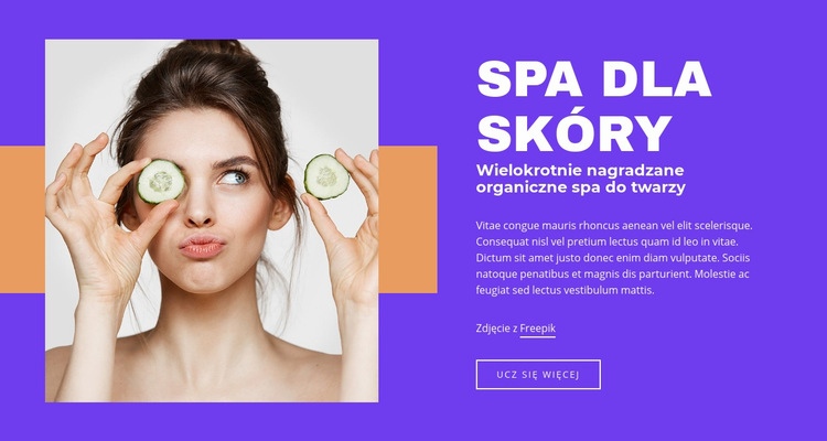 Salon Skin SPA Szablony do tworzenia witryn internetowych