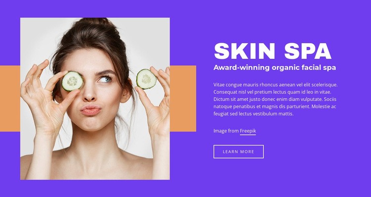 Skin SPA Salon Html webbplatsbyggare