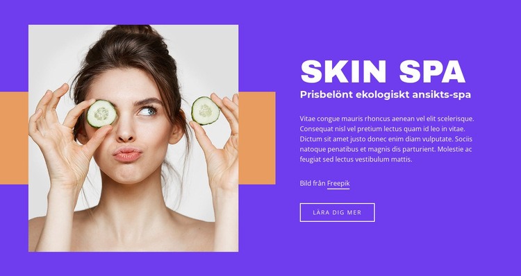 Skin SPA Salon Hemsidedesign