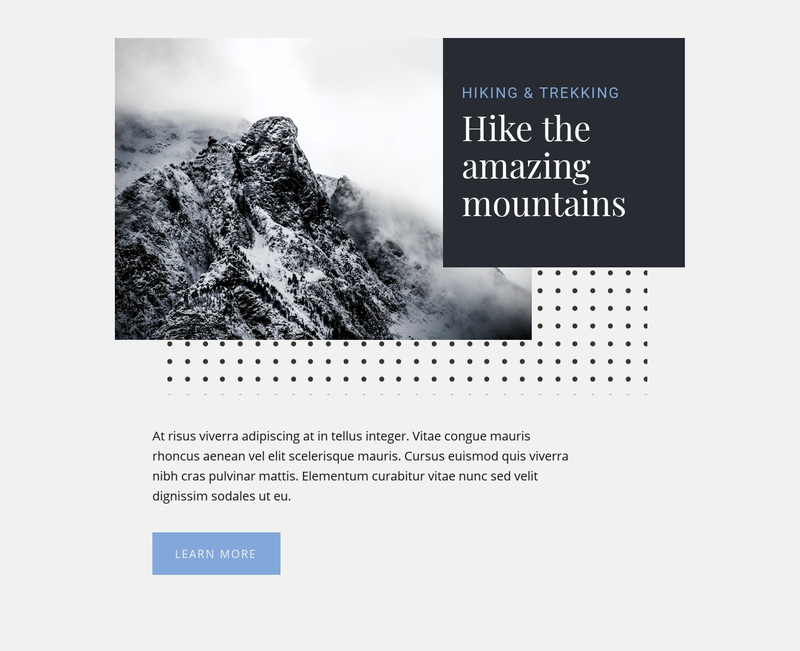 Amazing Hiking & Trekking Tours Web Page Design