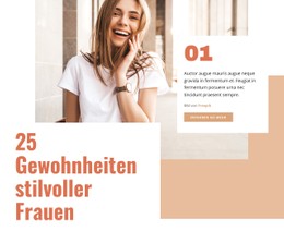25 Gewohnheiten Der Stilvollen Frau CSS-Vorlage