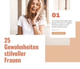25 Gewohnheiten Der Stilvollen Frau - Landingpage-Inspiration