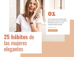 25 Hábitos De La Mujer Elegante Plantilla HTML5