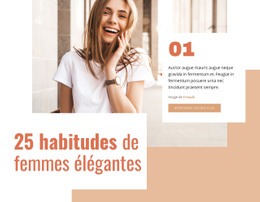 Superbe Conception De Site Web Pour 25 Habitudes D'Une Femme Élégante