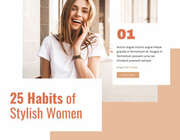 25 Habits Of Stylish Woman - Website Creation HTML