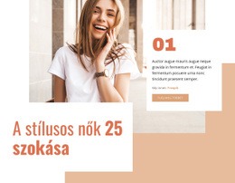 25 A Stílusos Nő Szokásai – Ingyenesen Letölthető WordPress Téma