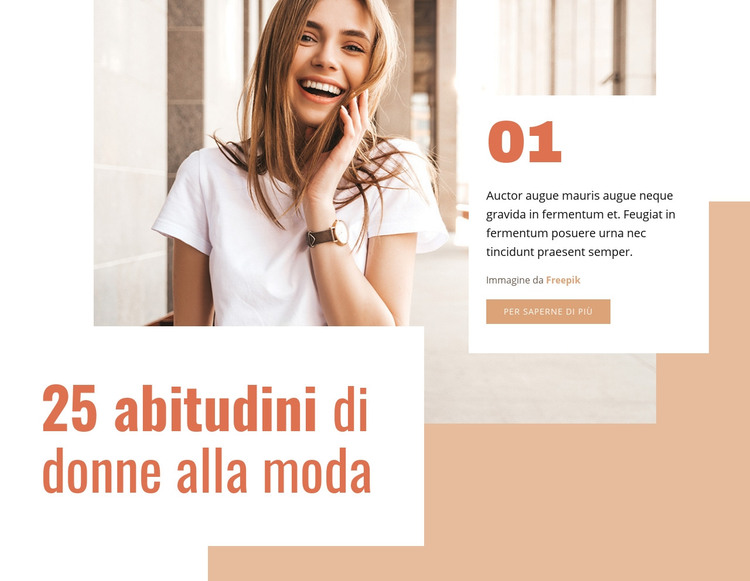 25 abitudini di donna alla moda Modello HTML