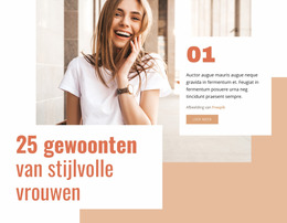 Klaar Voor Gebruik Joomla-Sjabloon Voor 25 Gewoonten Van Stijlvolle Vrouw