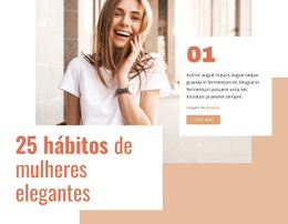 Construtor De Sites Mais Criativo Para 25 Hábitos Da Mulher Elegante