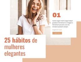 25 Hábitos Da Mulher Elegante Modelo HTML5