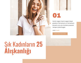 Şık Kadının 25 Alışkanlığı - Premium Öğeler Şablonu