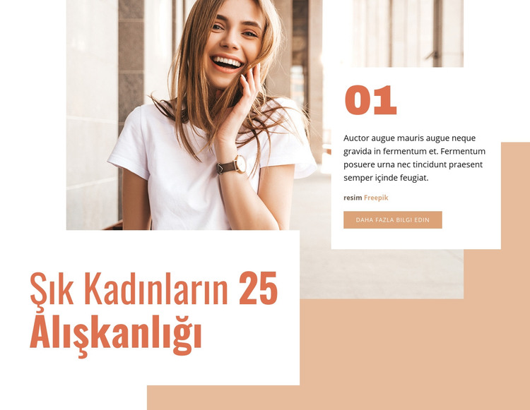 Şık Kadının 25 Alışkanlığı HTML Şablonu