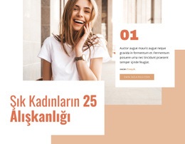 Şık Kadının 25 Alışkanlığı - Web Sitesi Şablonları