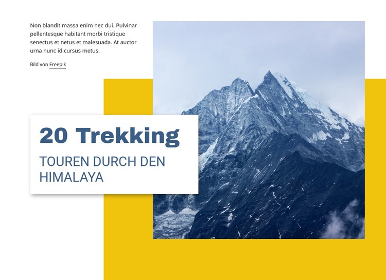 20 Trekkingtouren durch den Himalaya Website-Modell