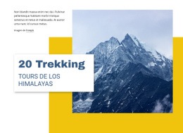 Maqueta De Sitio Web Más Creativa Para 20 Trekking Tours Del Himalaya