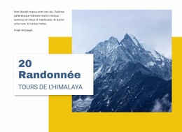 Maquette De Site Web La Plus Créative Pour 20 Circuits De Randonnée Dans L'Himalaya