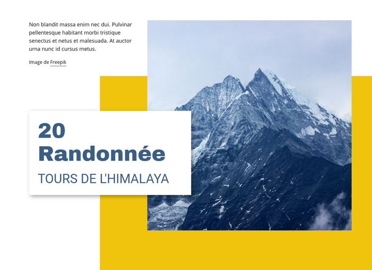 20 circuits de randonnée dans l'Himalaya Modèle HTML