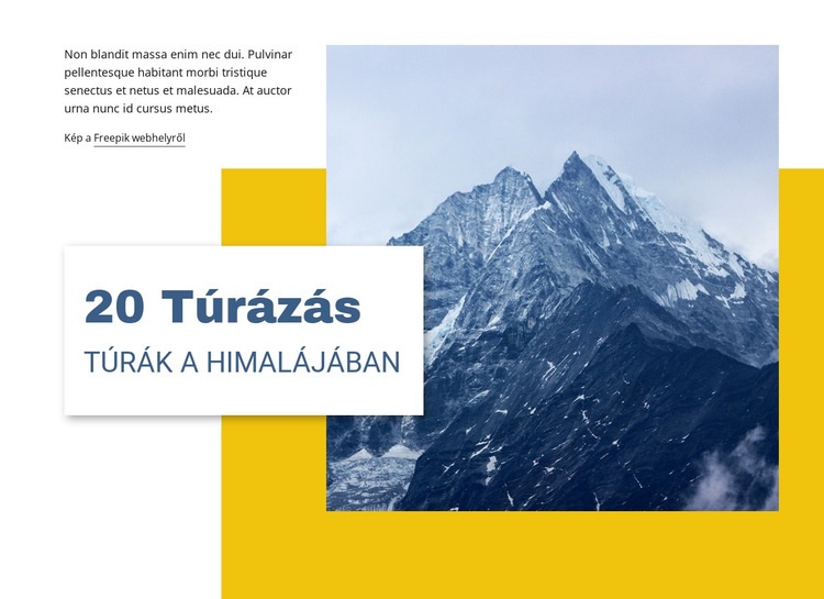 20 túraútvonal a Himalájában Weboldal sablon