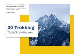 Il Mockup Del Sito Web Più Creativo Per 20 Trekking Tour Dell'Himalaya