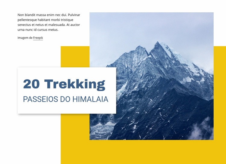 20 passeios de trekking no Himalaia Construtor de sites HTML