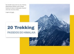 Página De Destino Impressionante Para 20 Passeios De Trekking No Himalaia