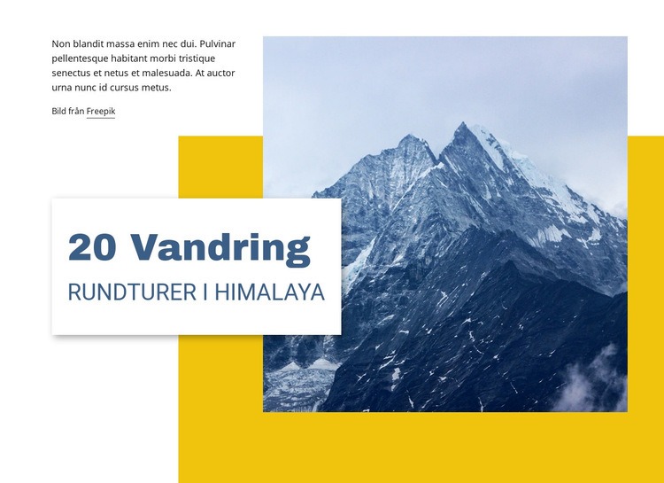 20 vandringsturer i Himalaya CSS -mall