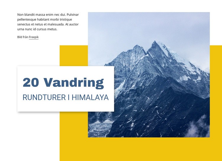 20 vandringsturer i Himalaya HTML-mall