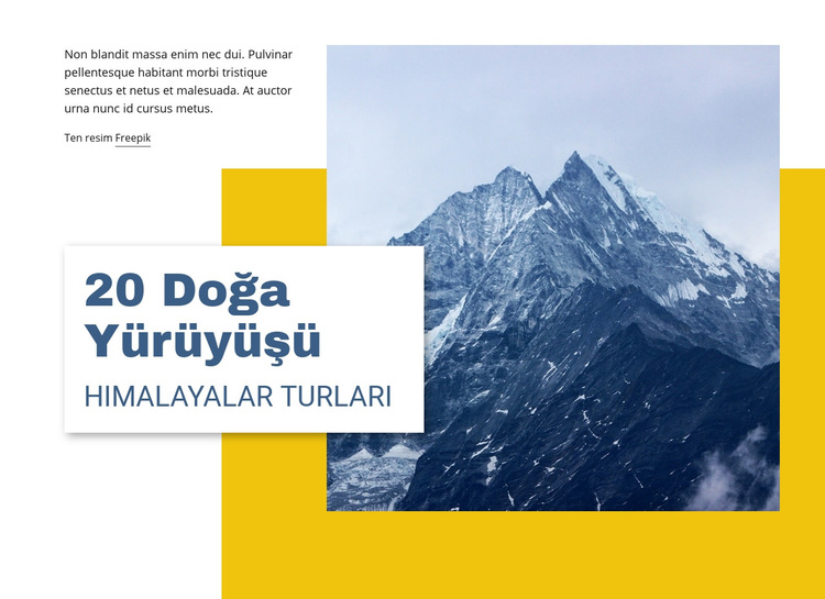 20 Himalayalar Trekking Turları Web Sitesi Şablonu