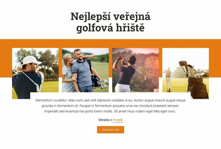 Nejlepší veřejná golfová hřiště Šablona HTML