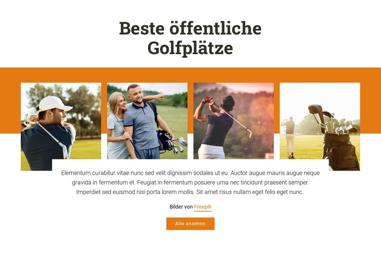 Beste öffentliche Golfplätze WordPress-Theme